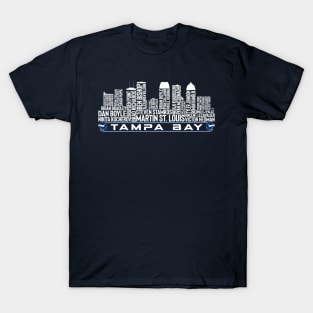 Tampa Bay Hockey Team All Time Legends, Tampa Bay Skyline T-Shirt